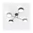 Emibig Plafondlamp Maga Staal Zwart | Geschikt voor 4x E14 - Max 10W